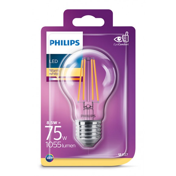 Philips 8718699648961 LED žárovka 1x8,5W | E27 | 2700K  - EYECOMFORT