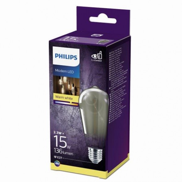 Philips 8718699657598 LED žárovka Classic Modern 1x2,3W|E27|2700K - EYECOMFORT