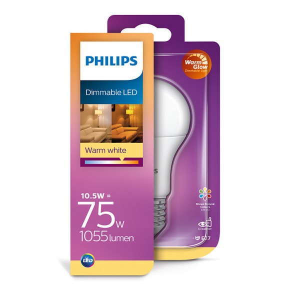 Philips 8718699659820 LED žárovka 1x11,5W | E27 | 2700K - stmívatelná, EyeComfort