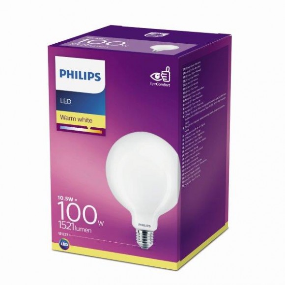 Philips 8718699665142 LED žárovka Classic 1x6,5W | E27 | 1521lm | 2700K - EYECOMFORT