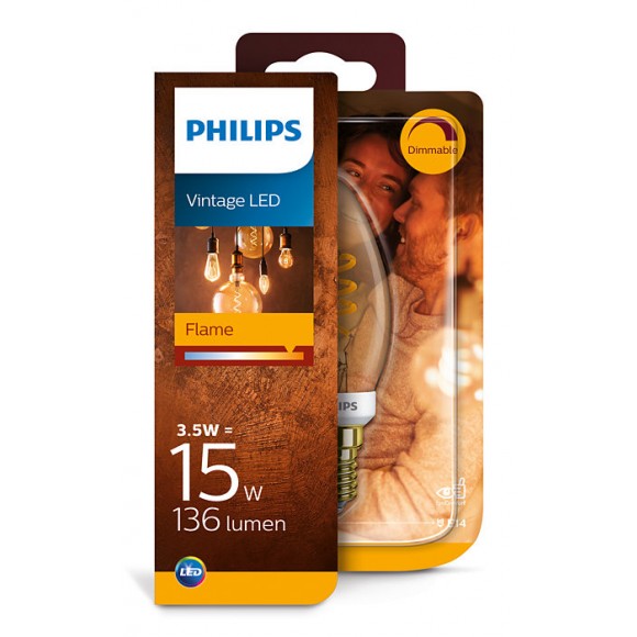 Philips 8718699676131 LED žárovka 1x2,3W | E14 | 2000K - extra teplá, EyeComfort