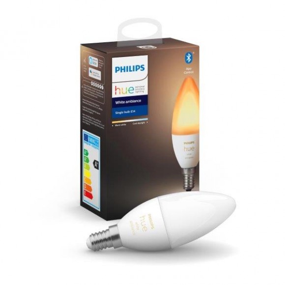 Philips Hue 8718699726294 1x LED žárovka 1x5,2W | E14 | 470lm | 2200 - 6500K - Bluetooth, White Ambiance