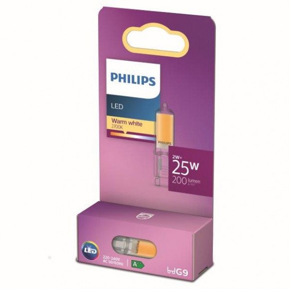 Philips 8718699758400 LED žárovka Kapsle 1x2W | G9 | 200lm | 2700K - teplá bílá, čirá