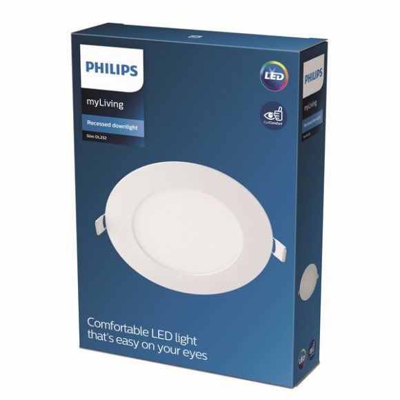 Philips 8718699759971 LED zápustné bodové svítidlo Slim 1x9W | 630lm | 3000K - bílá
