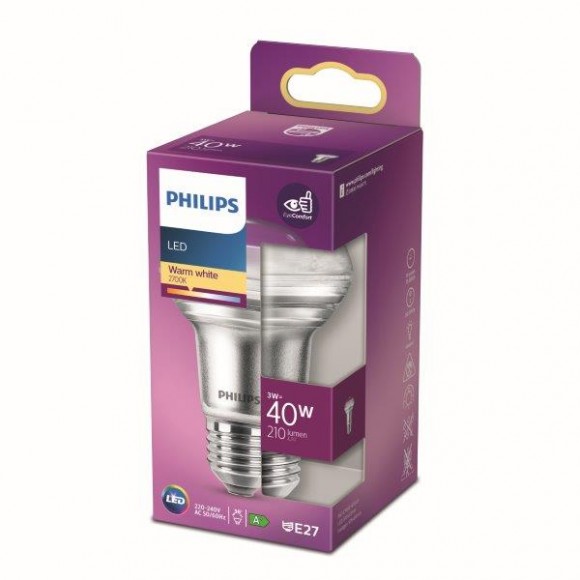 Philips 8718699773816 LED žárovka 1x3W | E27 | 210lm | 2700K - teplá bílá, Eyecomfort