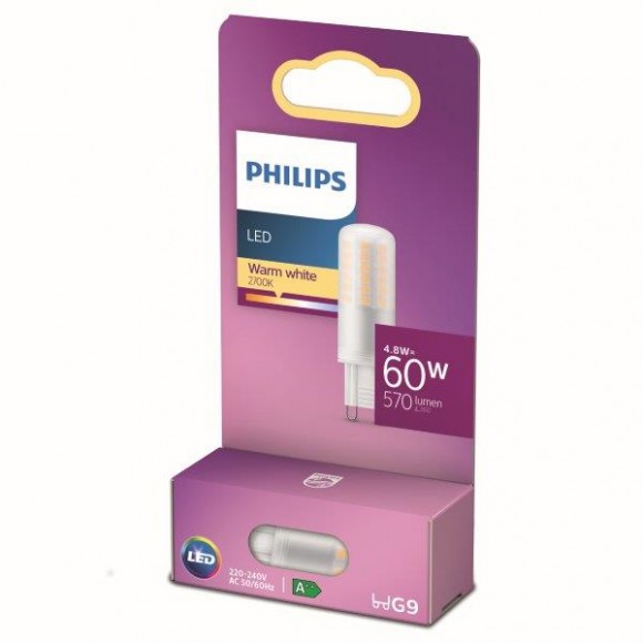 Philips 8718699774073 LED žárovka Kapsle 1x4,8W | G9 | 570lm | 2700K - teplá bílá