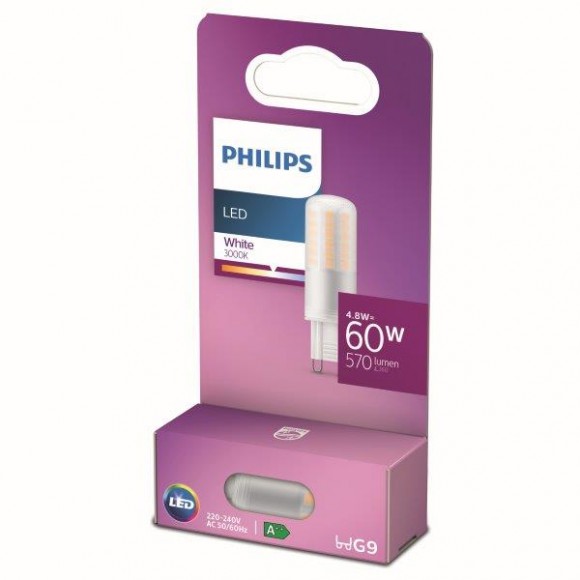 Philips 8718699775872 LED žárovka Kapsle 1x4,8W | G9 | 570lm | 3000K - bílá