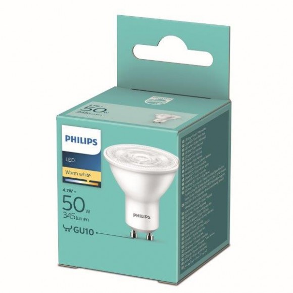 Philips 8719514257542 LED žárovka 1x4,7W-50W | GU10 | 400lm | 2700K - bílá