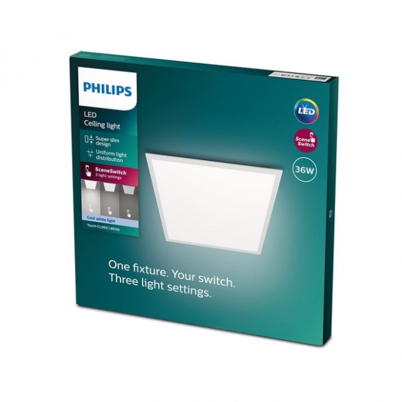 Philips 8719514326705 LED stropní panelové svítidlo Super Slim 1x36W | 3600lm | 4000K - EyeComfort, bílá