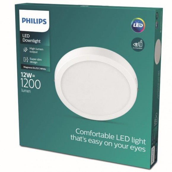Philips 8719514328679 LED stropní svítidlo Magneos Slim 1x12W | 1200lm | 2700K - EyeComfort, bílá