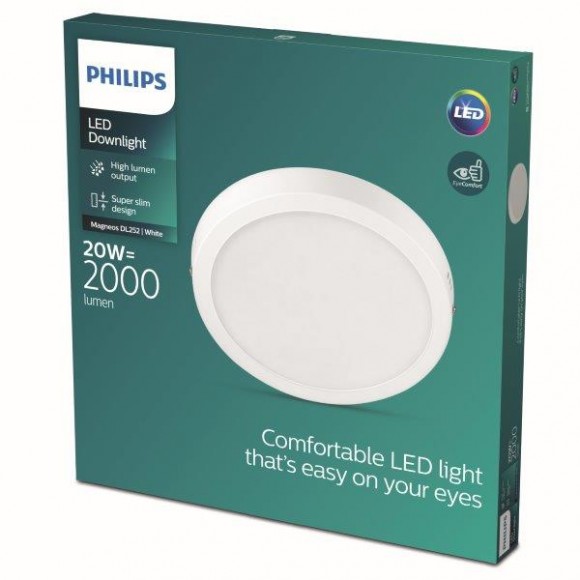 Philips 8719514328754 LED stropní svítidlo Magneos Slim 1x20W | 2000lm | 2700K - EyeComfort, bílá