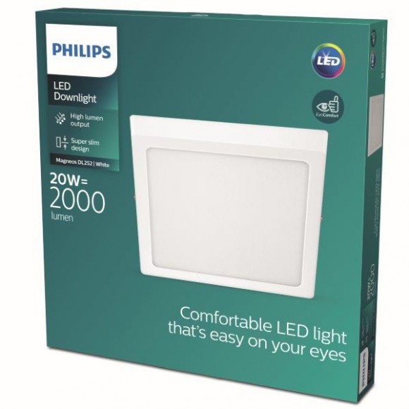 Philips 8719514328792 LED stropní svítidlo Magneos Slim 1x20W | 2000lm | 2700K - EyeComfort, bílá