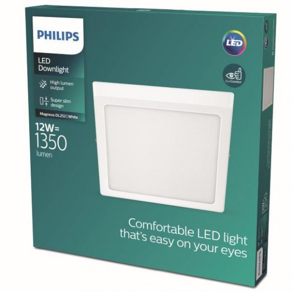 Philips 8719514328860 LED stropní svítidlo Magneos Slim 1x12W | 1350lm | 4000K - EyeComfort, bílá