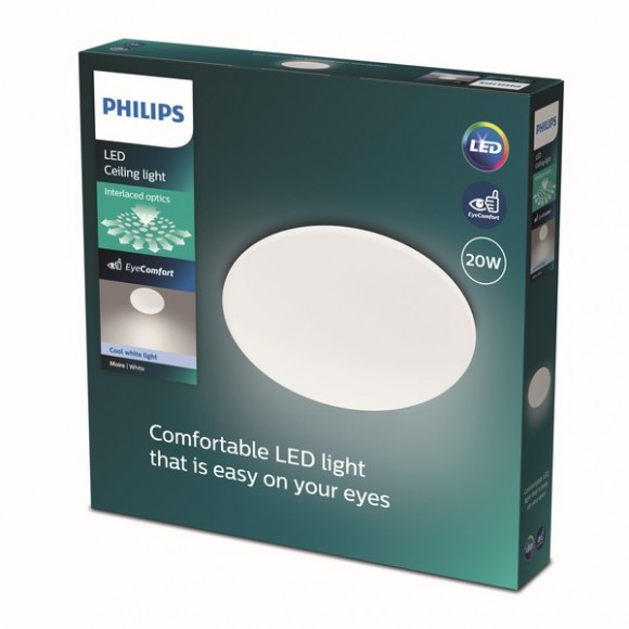 Philips 8719514334991 LED stropní svítidlo Moire CL200 1x20W | 2300lm | 4000K - bílá