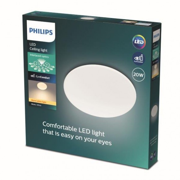 Philips 8719514335110 LED stropní svítidlo Moire CL200 1x20W | 2000lm | 2700K - bílá