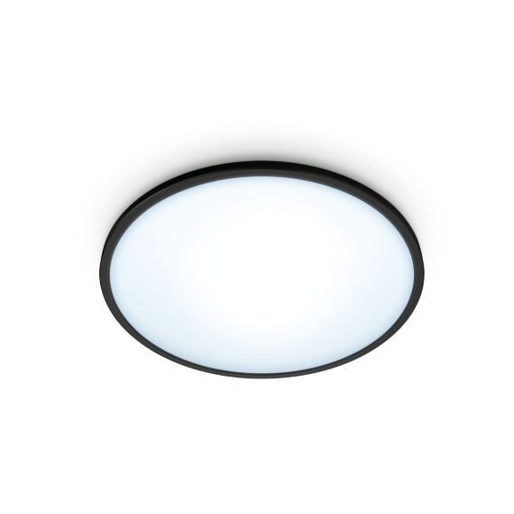 WiZ Tunable white 8719514338036 LED stropní svítidlo SuperSlim 1x16W | 1600lm | 2700-6500K - stmívatelné, černá