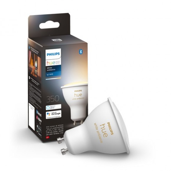 Philips Hue 8719514339903 LED žárovka 1x5W | GU10 | 250-350lm | 2200-6500K - Bluetooth, stmívatelná, White Ambiance
