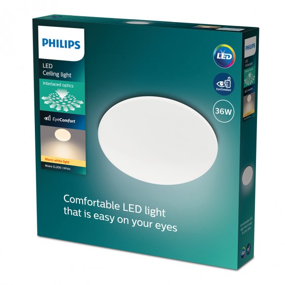 Philips 8719514431706 LED stropní svítidlo Moire 1x36W | 3600lm | 2700K - bílá