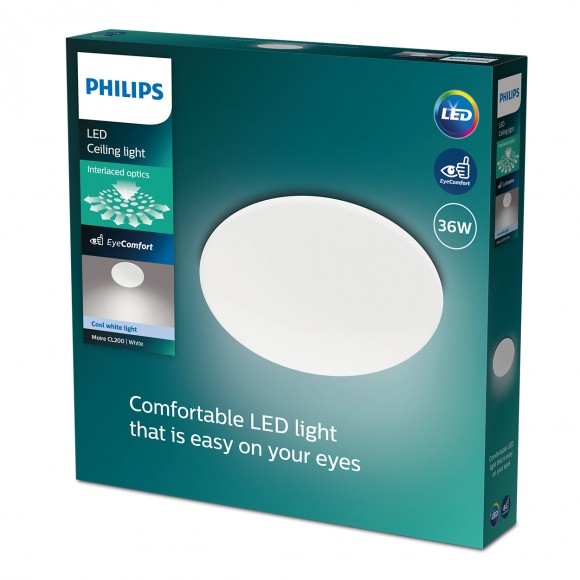 Philips 8719514431720 LED stropní svítidlo Moire 1x36W | 3800lm | 4000K - bílá