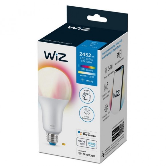 WiZ Colors 8719514554634 inteligentní žárovka LED E27 | 18,5W | 2452lm | 2200-6500K | RGB - stmívatelná
