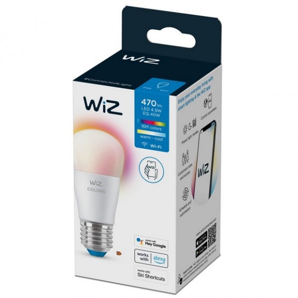 WiZ Colors 8719514554672 inteligentní žárovka LED E27 | 4,9W | 470lm | 2200-6500K | RGB - stmívatelná