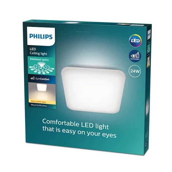 Philips 8720169195493 LED přisazené stropní svítidlo Mauwe | 24W integrovaný LED zdroj | 2900 lm | 2700K