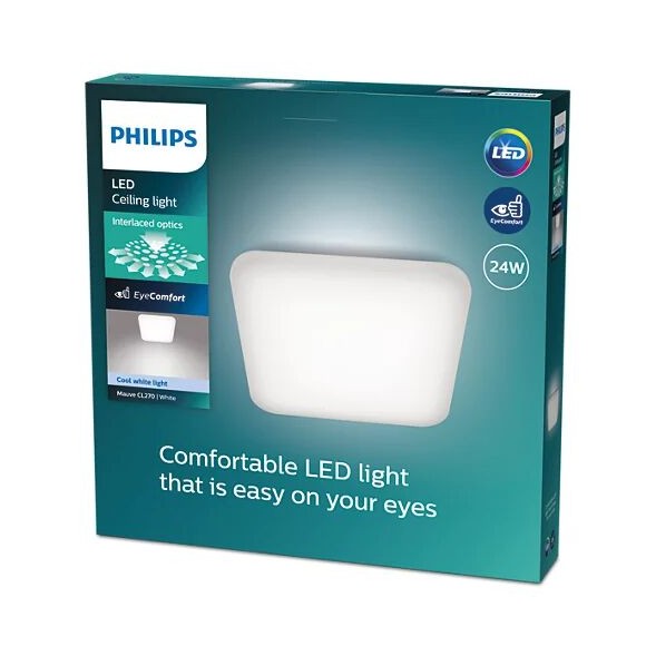 Philips 8720169195516 LED přisazené stropní svítidlo Mauwe | 24W integrovaný LED zdroj | 3000 lm | 4000K