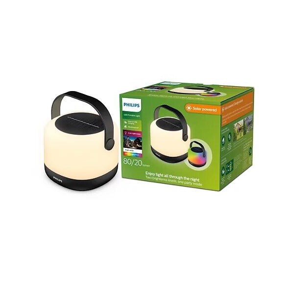 Philips 8720169296503 LED solární svítidlo Alula  | 1,2W integrovaný LED zdroj | 80/20lm | 3000+RGBK
