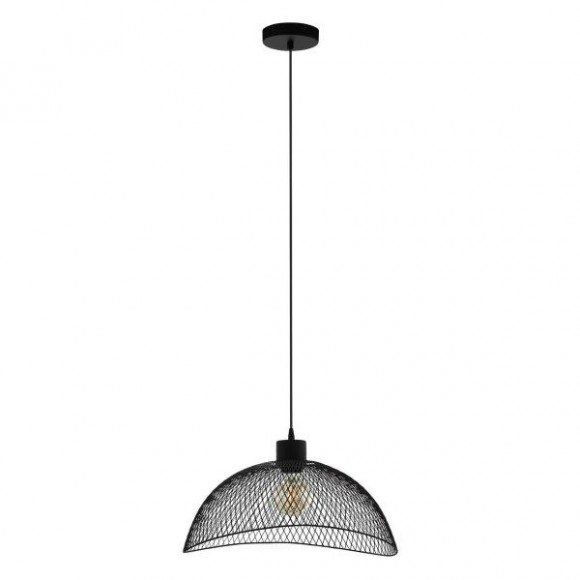 Eglo 43304 závěsné stropní svítidlo Pompeya 1x60W | E27 - černá, přírodní