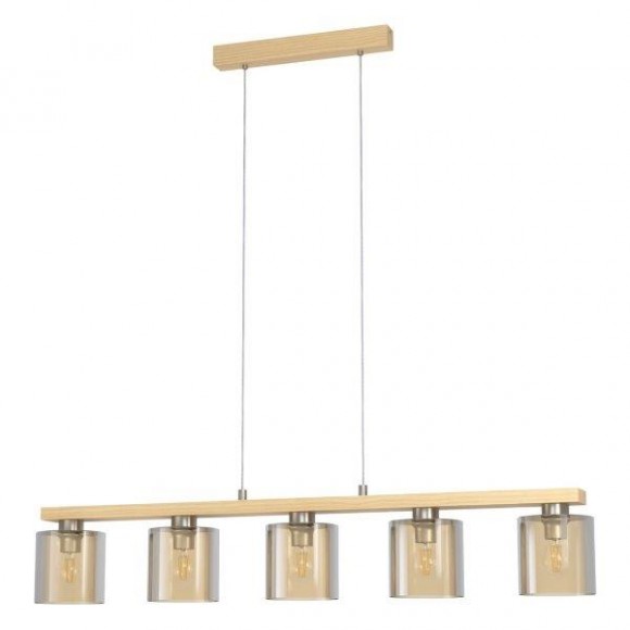 Eglo 98592 závěsné stropní svítidlo Castralvo 5x28W | E27 - jantarová