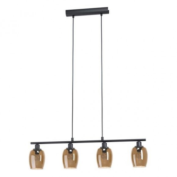 Eglo 98765 závěsné stropní svítidlo Zabalea 4x40W | E14 - bronzová, černá