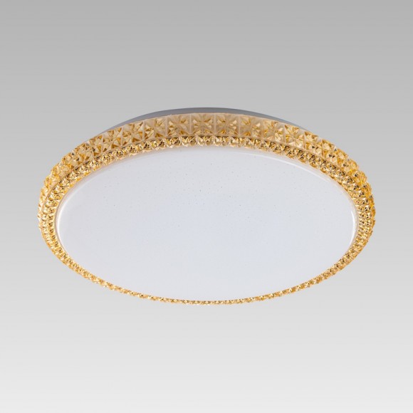 Prezent 71314 LED stropní svítidlo Ambia 1x48W | 5250lm | 4000K - jantarová, křišťál