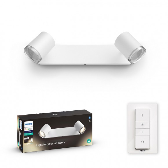 Philips Hue 34360/31/P6 koupelnové nástěnné bodové svítidlo Adore 3x5,5W | GU10 | 500lm | 2200-6500K - White Ambience, dálkové ovládání, stmívatelné, Bluetooth, bílá
