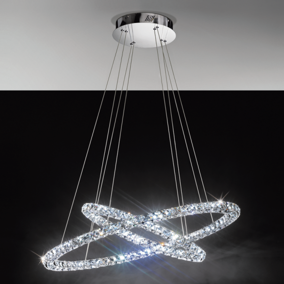 Eglo 93946 LED závěsné stropní svítidlo 128x0,5W | 6400lm | 3500-5000K - chrom