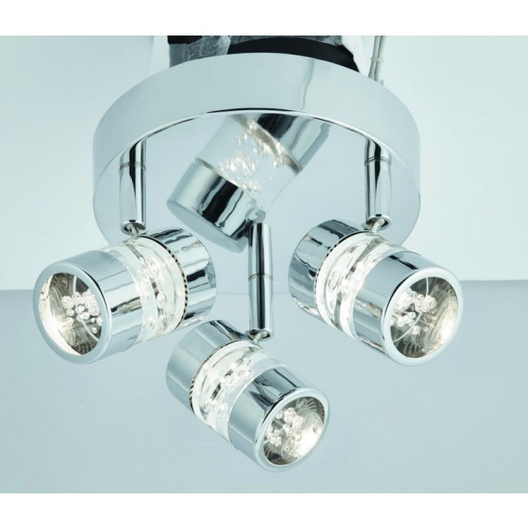 Searchlight 4413CC LED přisazené stropní bodové svítidlo Bubbles 3x4,5W | 1050lm | 3000K | IP44 - chrom
