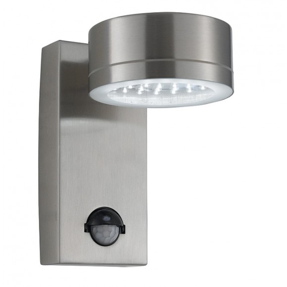 Searchlight 9550SS LED venkovní ​​nástěnné svítidlo se pohybovým čidlem Outdoor lights 1x2W | 180lm | 6500K | IP44 - nerez