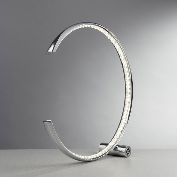 Searchlight EU3122CC LED stolní svítidlo Ring 1x12W | 500lm | 4000K - chrom