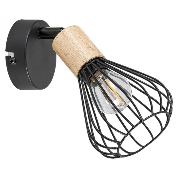 Rabalux 3147 nástěnné svítidlo Farfelle 1x25W | E14 - přírodní, černá