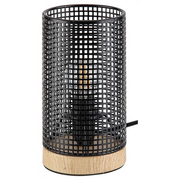 Rabalux 3180 stolní svítidlo Fanny 1x25W | E14 - imitace dřeva, černá