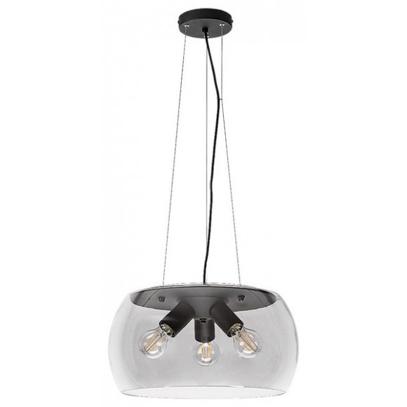 Rabalux 3190 závěsné stropní svítidlo Ursula 3x40W | E27 - kouřová, černá