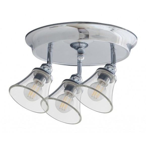 Rabalux 3210 koupelnové přisazené stropní svítidlo Antoine 3x40W | E14 | IP44 - chrom