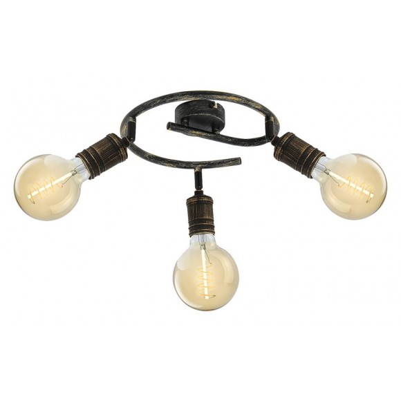 Rabalux 3216 přisazené stropní svítidlo Fidel 3x25W | E27 - antická zlatá