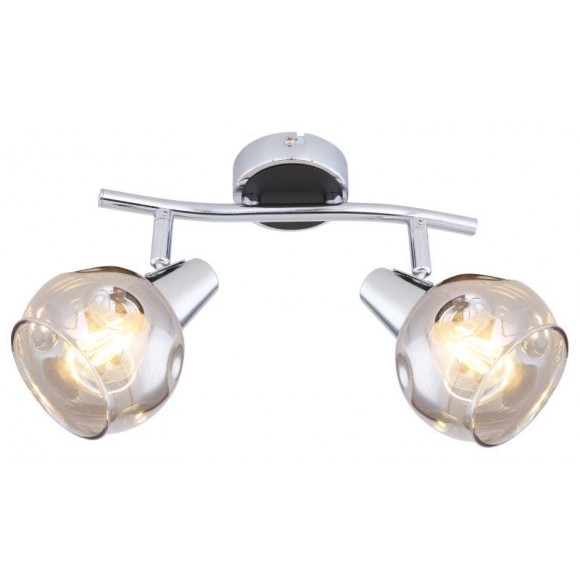 Rabalux 5347 přisazené bodové svítidlo Tamara 2x40W | E14 - chrom, kouřové sklo