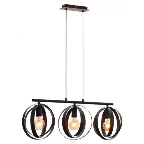 Rabaluux 5361 závěsné stropní svítidlo Cortado 3x40W | E27 - černá