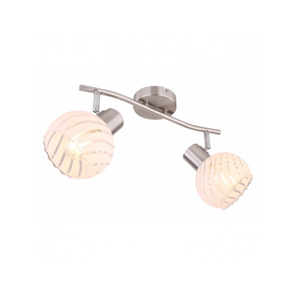 Globo 54025-2 přisazené stropní svítidlo Willy 2x40W | E27 - matný nikl, bílá