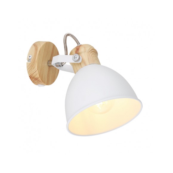 Globo 54018-1 nástěnná lampa Wiho 1x40W | E27 - dřevo, bílá