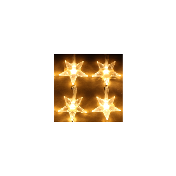 Světelný řetěz na baterky s průsvitnými hvězdami 33473