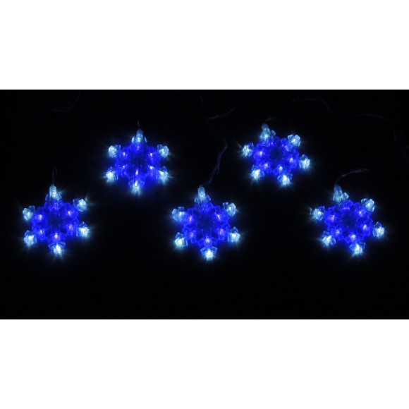 VLOČKY LED  BÍLO MODRÁ