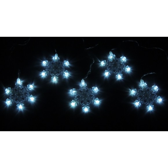 VLOČKY LED STUDENÁ BÍLÁ