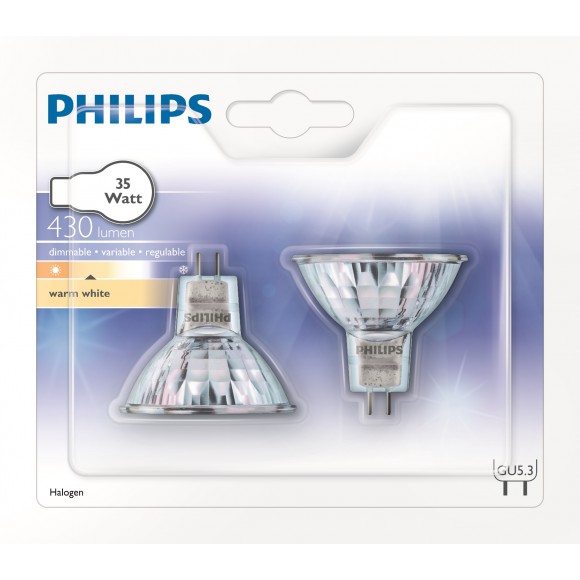 bodová žárovka Philips Hal-Dich 2y 35W GU5.3 12V 36D 2BC/10 - 2 kusy